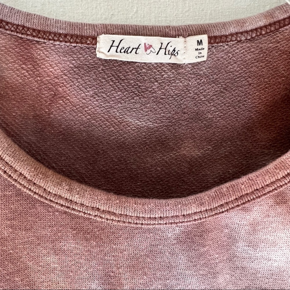 Women’s Heart & Hips Size Medium Tie Dye Cropped Muscle Tee Shirt - Picture 4 of 5
